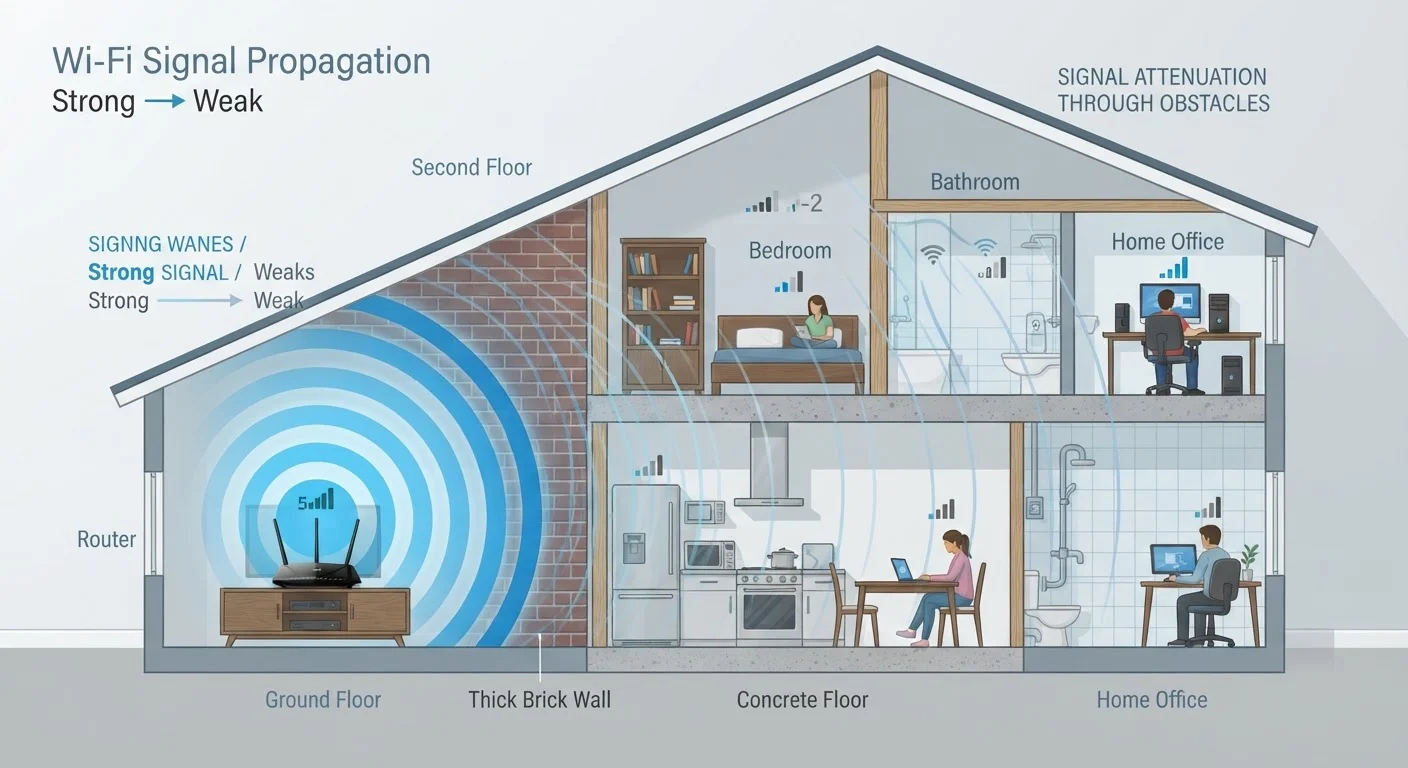 Why Your Wi-Fi Signal Dies in Certain Rooms